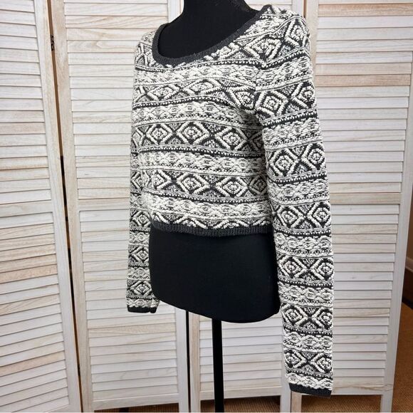 Anthropologie MOTH Cropped Fair Isle Sweater Small - Picture 5 of 11